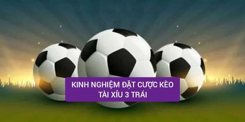 Một số kinh nghiệm đặt cược kèo tài xỉu 3 trái chuẩnMột số kinh nghiệm đặt cược kèo tài xỉu 3 trái chuẩn